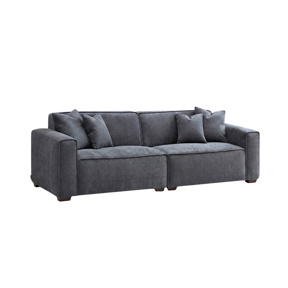 Dorian 3-Seater Sofa in Charcoal Grey Boucle