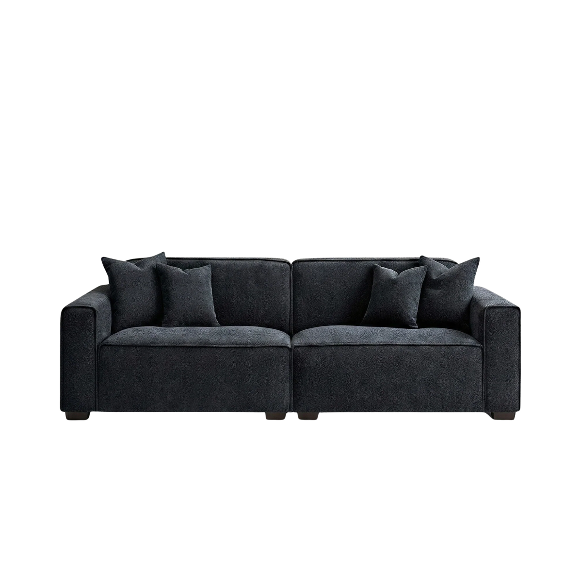 Dorian 3-Seater Sofa in Midnight Black Boucle