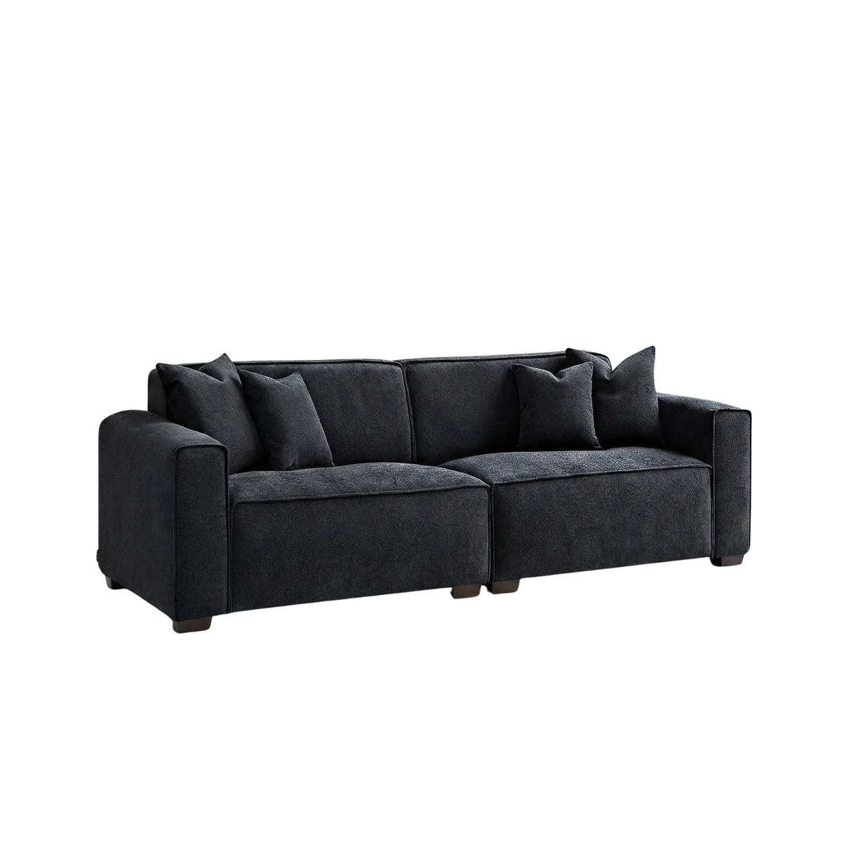 Dorian 3-Seater Sofa in Midnight Black Boucle