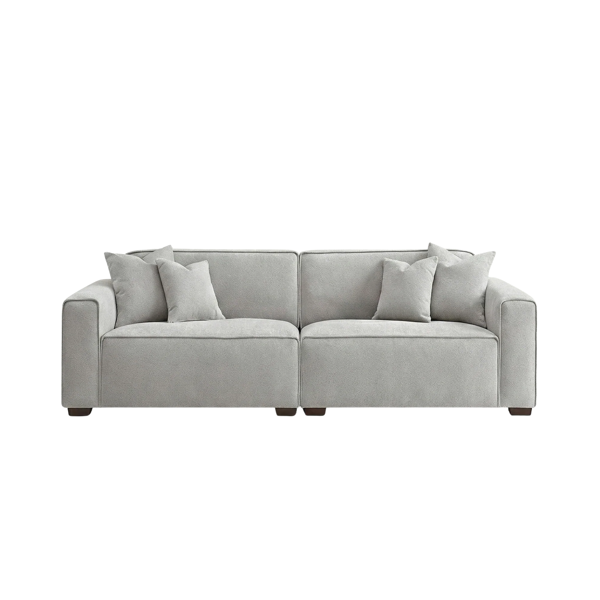 Dorian 3-Seater Sofa in Pebble Grey Boucle