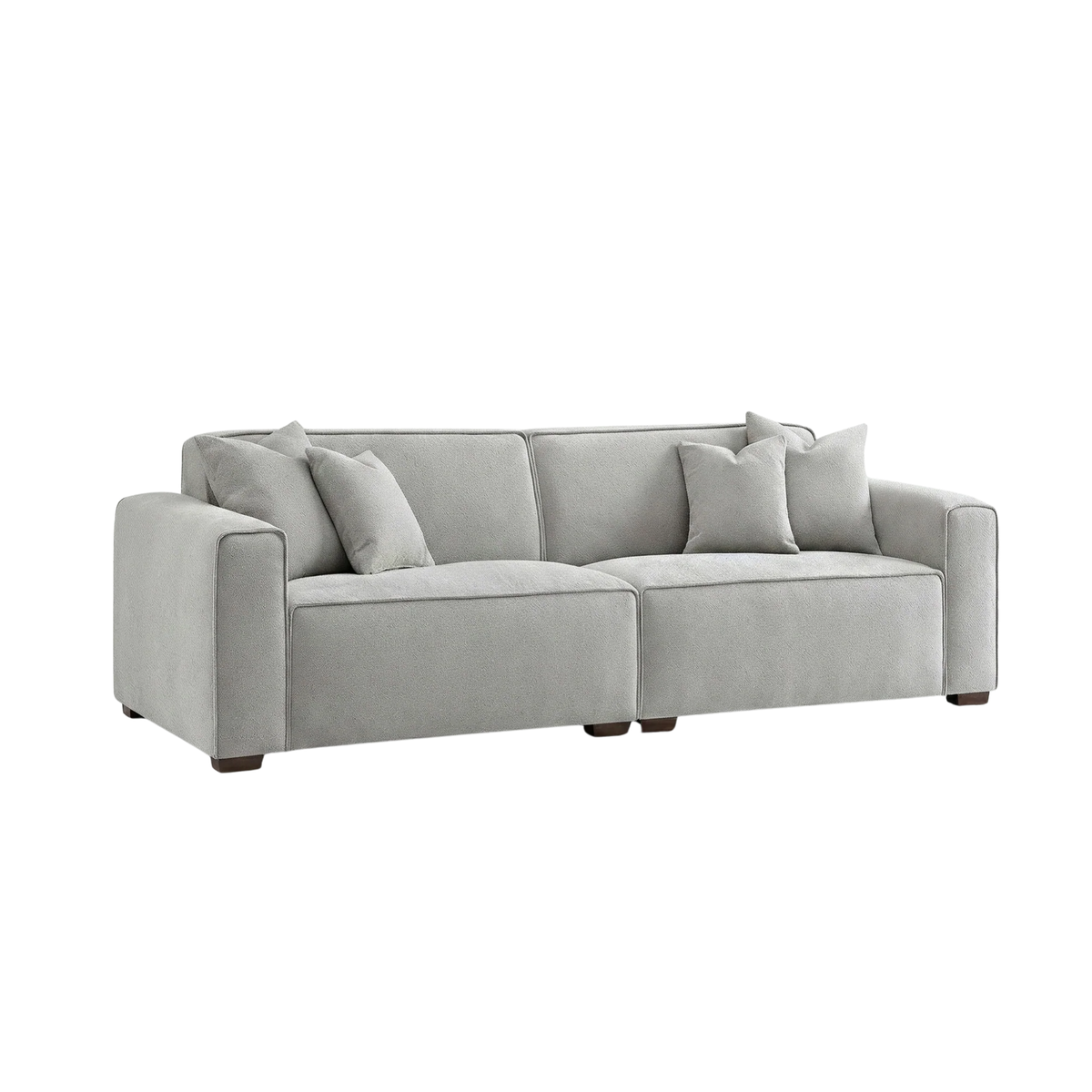Dorian 3-Seater Sofa in Pebble Grey Boucle