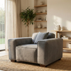 Dorian Armchair in Charcoal Grey Boucle