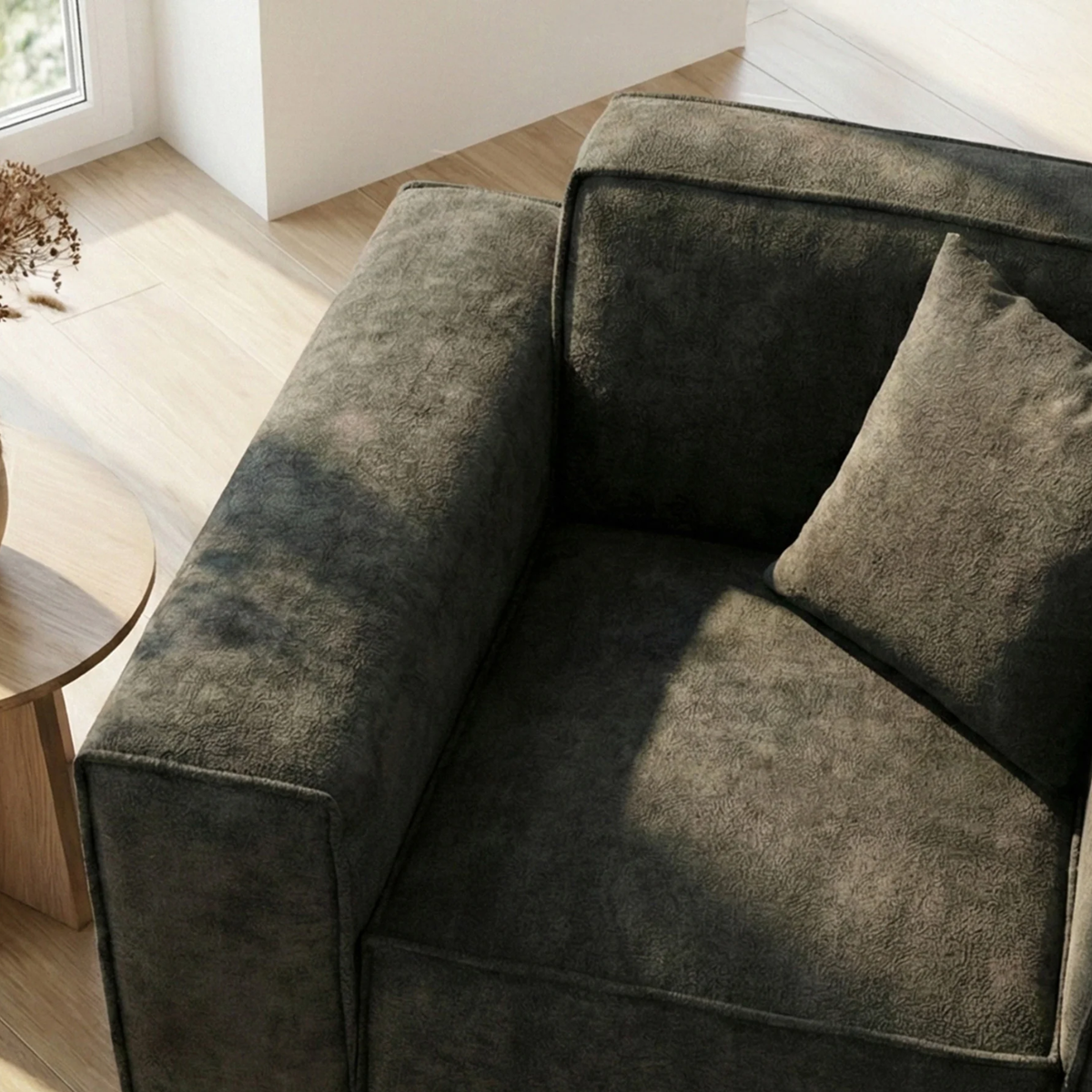 Dorian Armchair in Midnight Black Boucle
