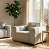 Dorian Armchair in Pebble Grey Boucle