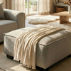 Dorian Modular Footstool in Pebble Grey Boucle