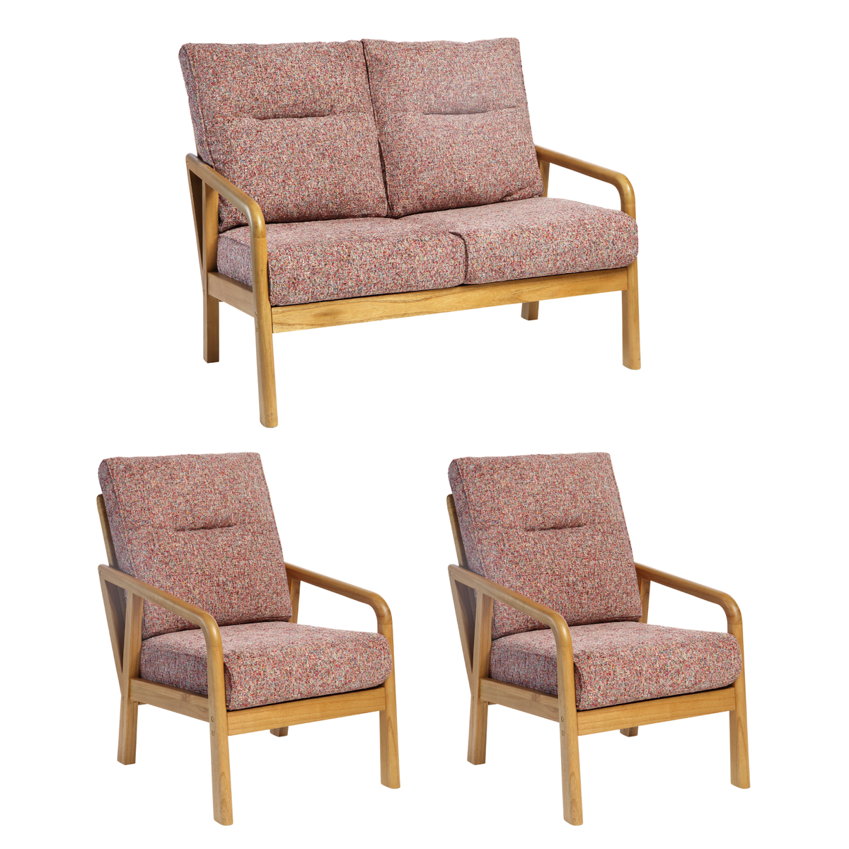 Dubai Light Oak 2-Seater 3pc Suite