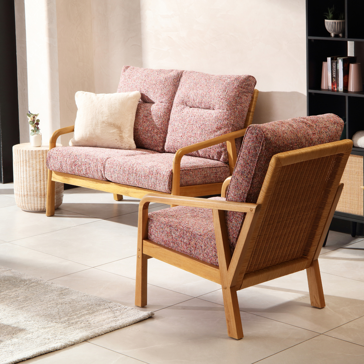 Dubai Light Oak 2-Seater 3pc Suite