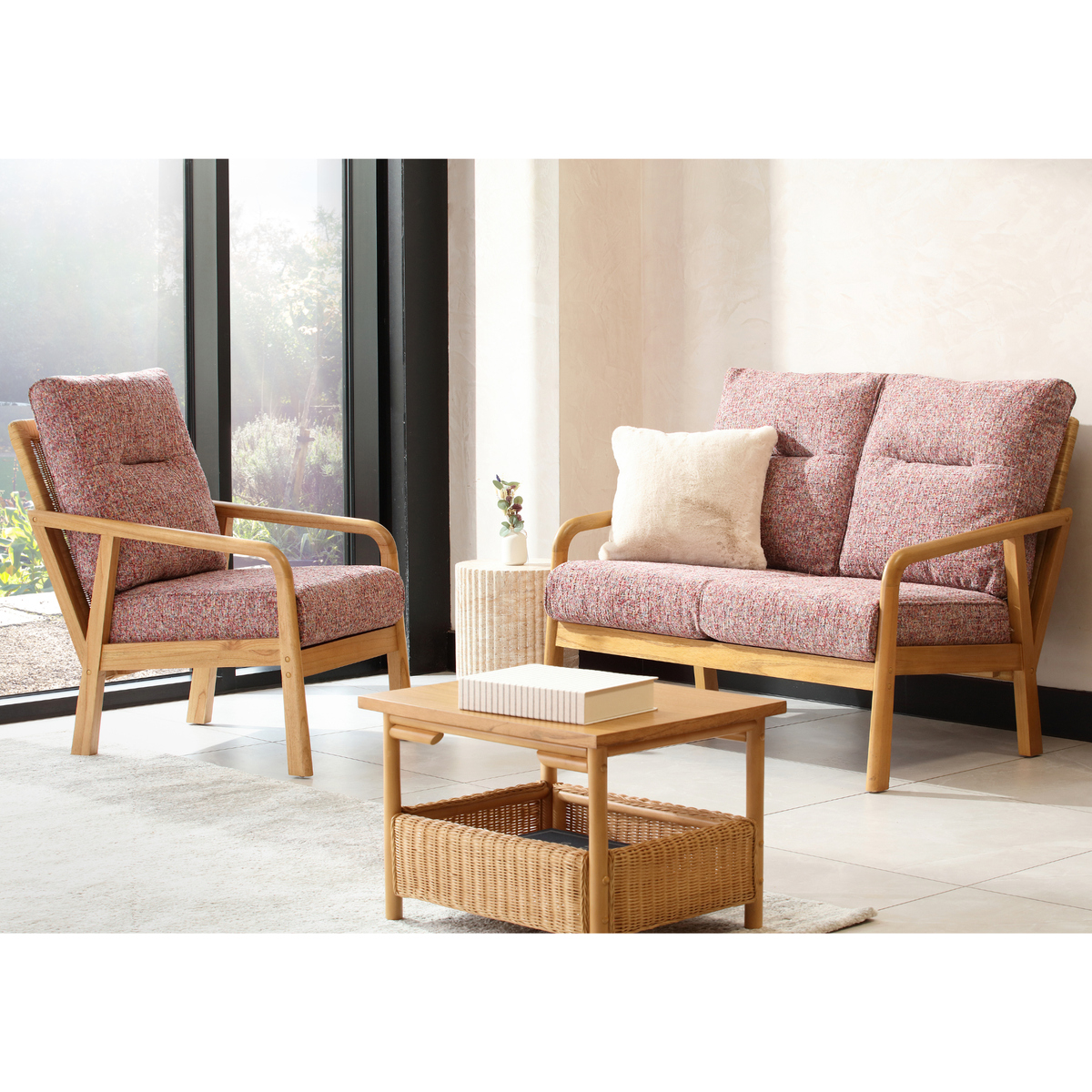 Dubai Light Oak 2-Seater 3pc Suite