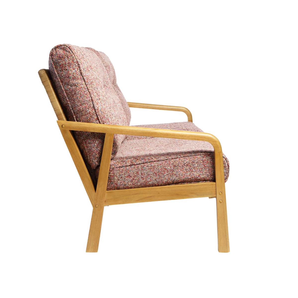 Dubai Light Oak Cane 3 Seater Sofa