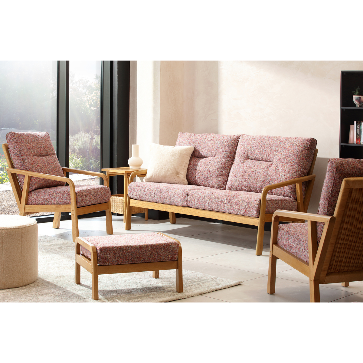 Dubai Light Oak 3-Seater 3pc Suite