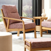 Dubai Light Oak Cane Armchair