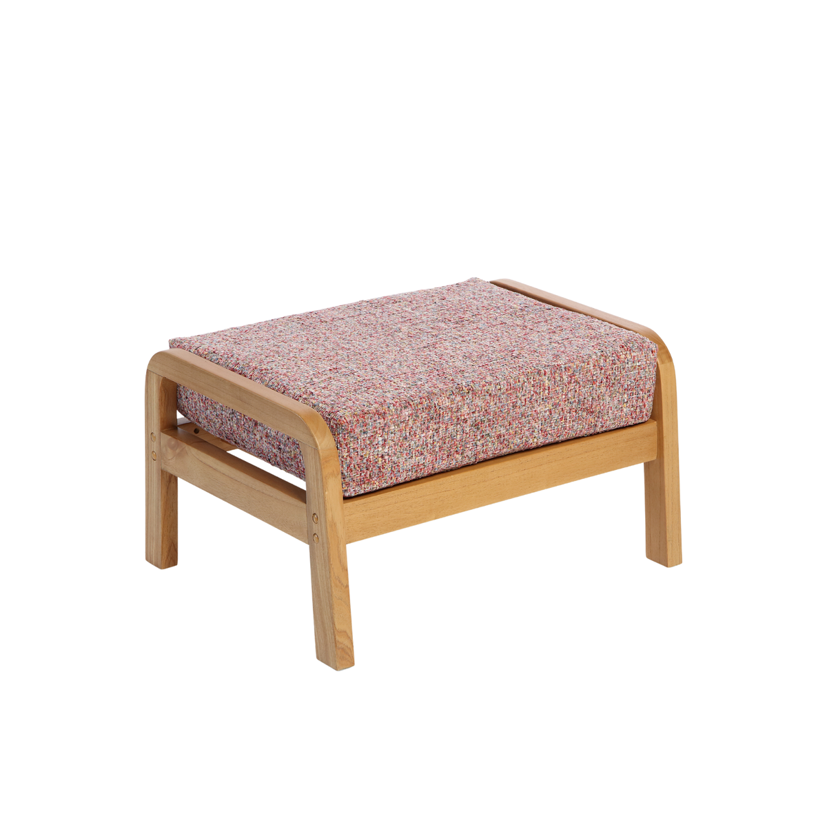 Dubai Light Oak Cane Footstool