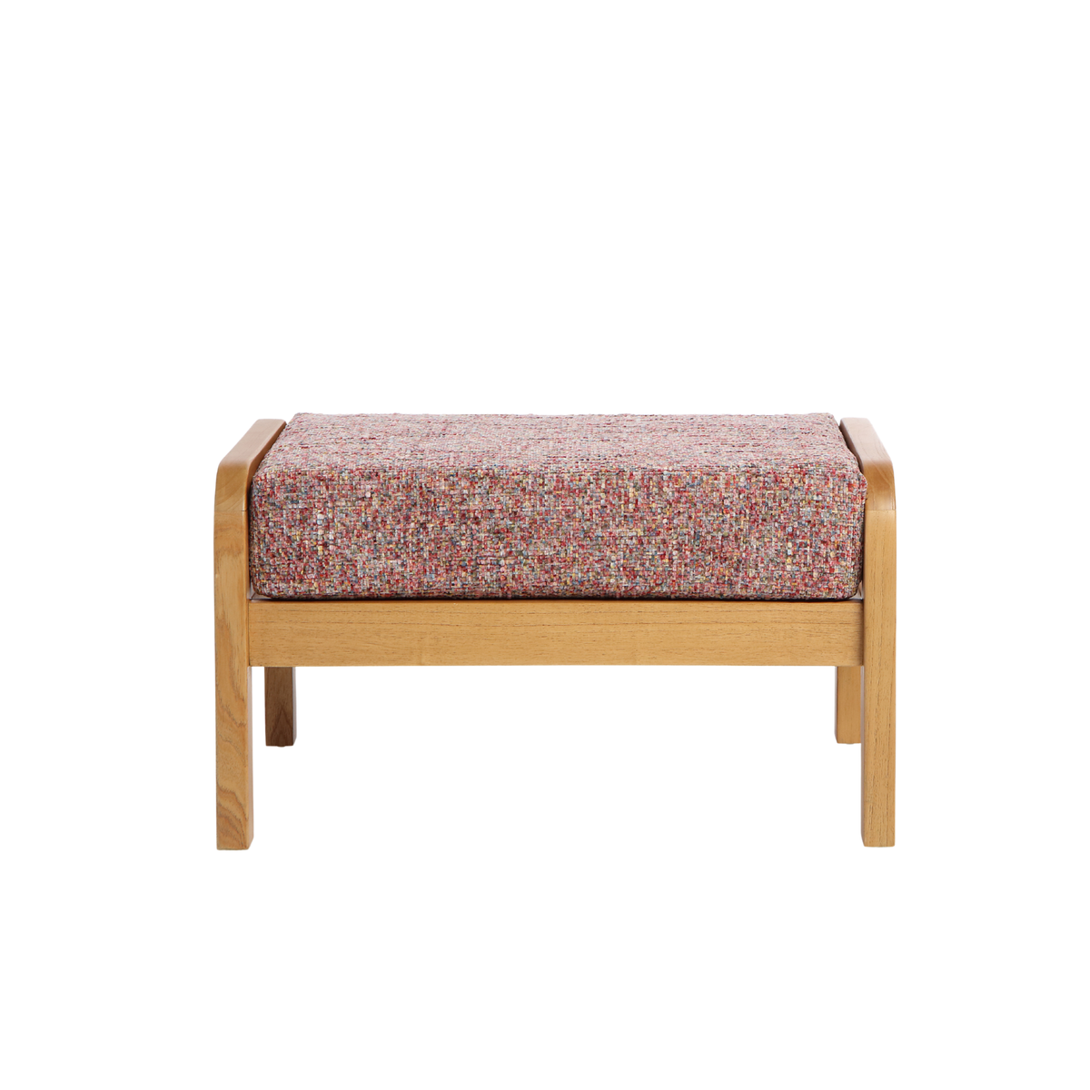 Dubai Light Oak Cane Footstool