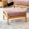 Dubai Light Oak Cane Footstool