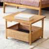 Dubai Light Oak Cane Coffee Table