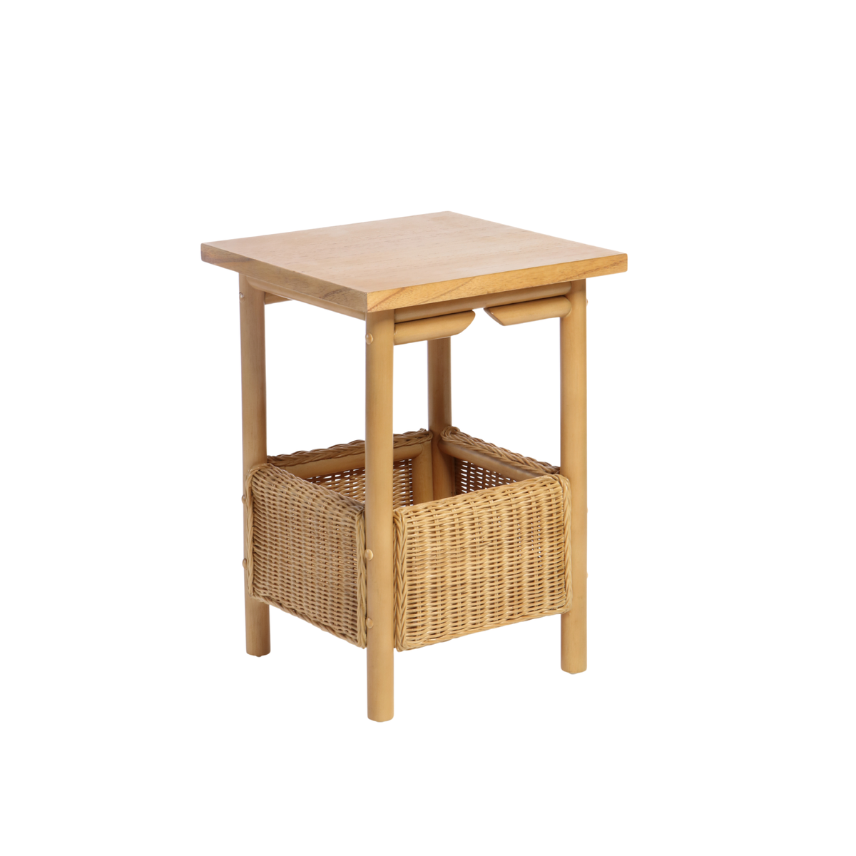 Dubai Light Oak Cane Lamp Table
