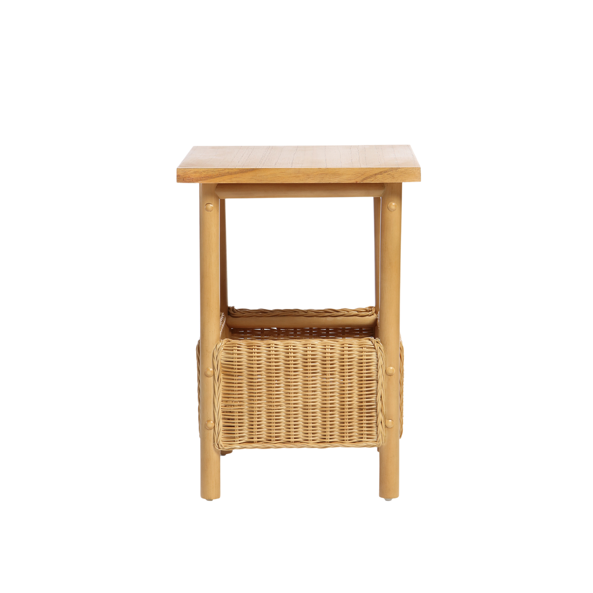 Dubai Light Oak Cane Lamp Table