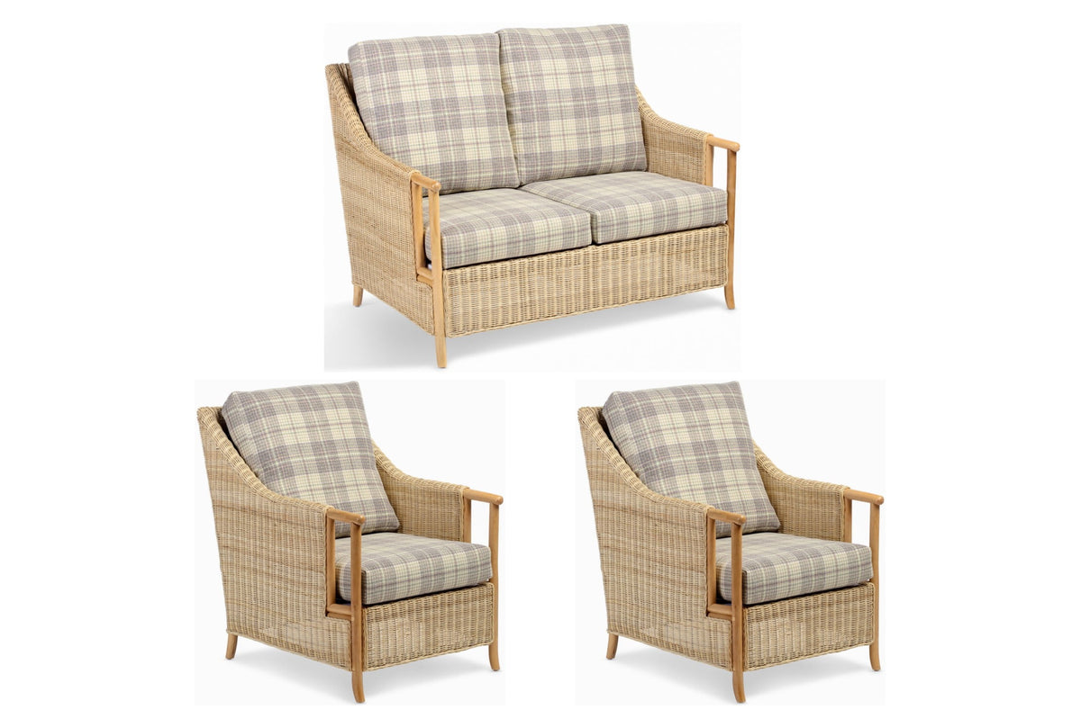 eden natural cane 2 seater suite