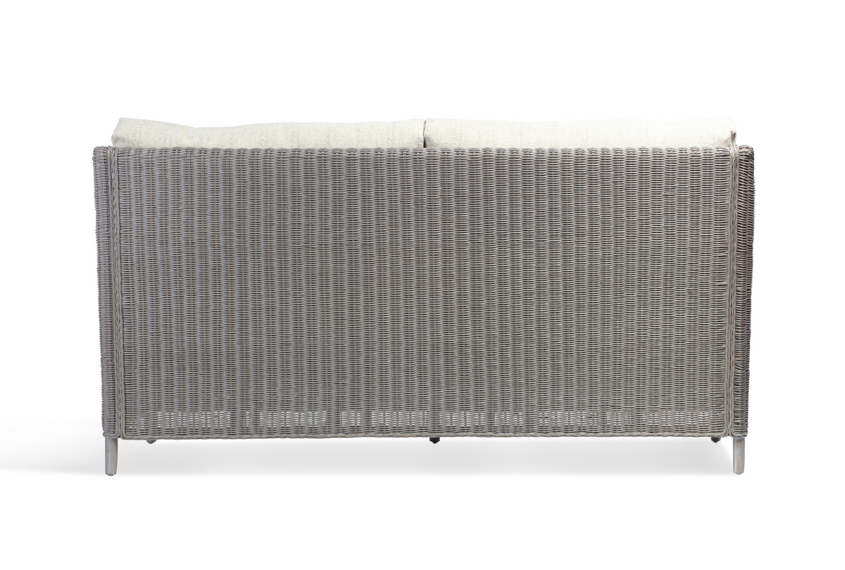 Eden Grey 3-Seater Cane Sofa