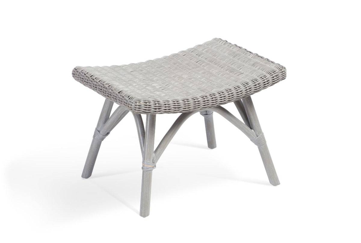 Eden Grey Cane Footstool