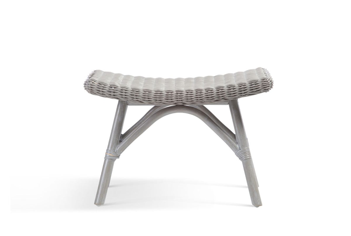 Eden Grey Cane Footstool