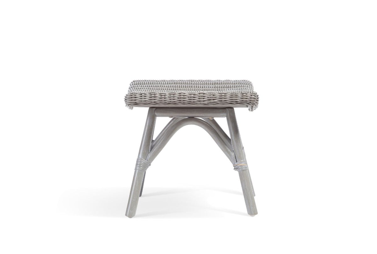 Eden Grey Cane Footstool