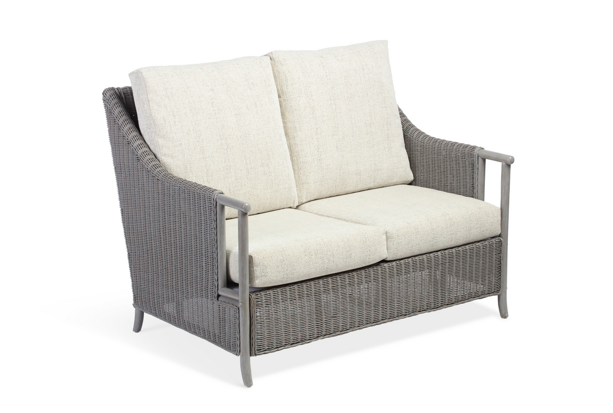 Eden Grey Cane 2 Seater Sofa