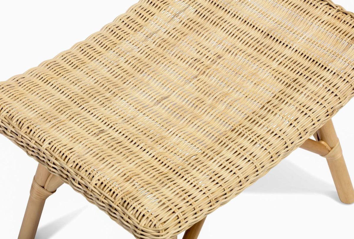 Eden Natural Cane Footstool