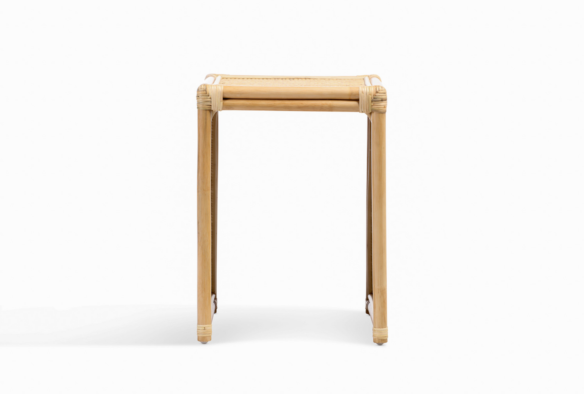 Eden Natural British Handcrafted Cane Lamp Table