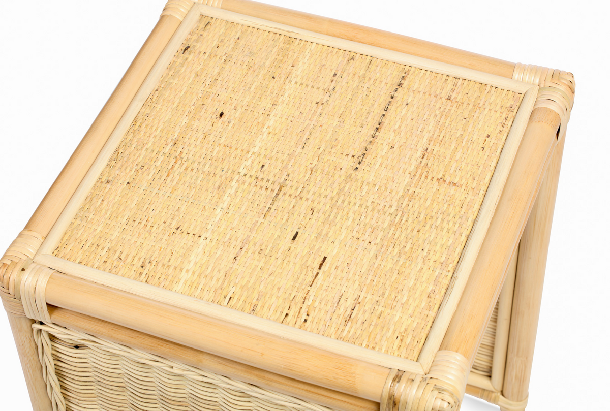 Eden Natural British Handcrafted Cane Lamp Table