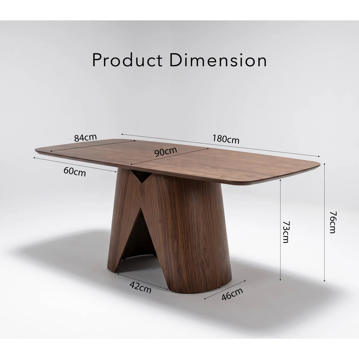 Eltera 180cm Walnut Dining Set – Sculptural Pedestal Base Table with 6 Eltera Oatmeal Boucle Chairs