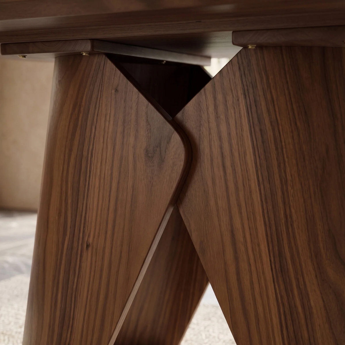 Eltera 180cm Walnut Dining Table - Slimline Pedestal Base