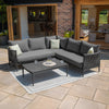 Elton Small Corner Sofa Set - Charcoal