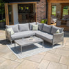 Elton Small Corner Sofa Set - Cool Linen