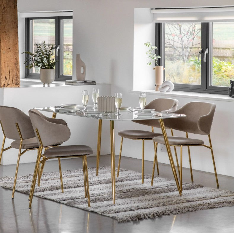 Ergo Dining Table with White Effect