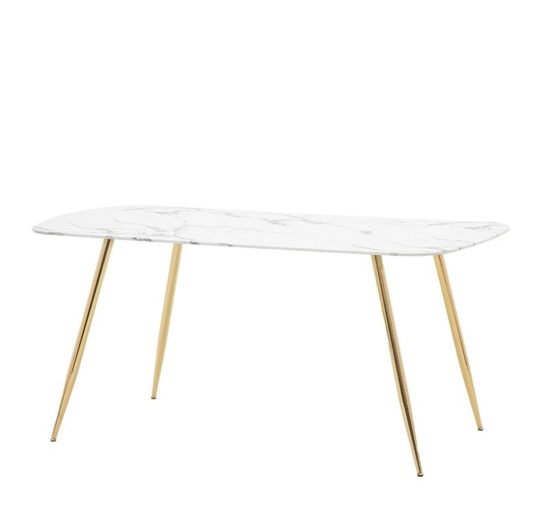 Ergo Dining Table with White Effect