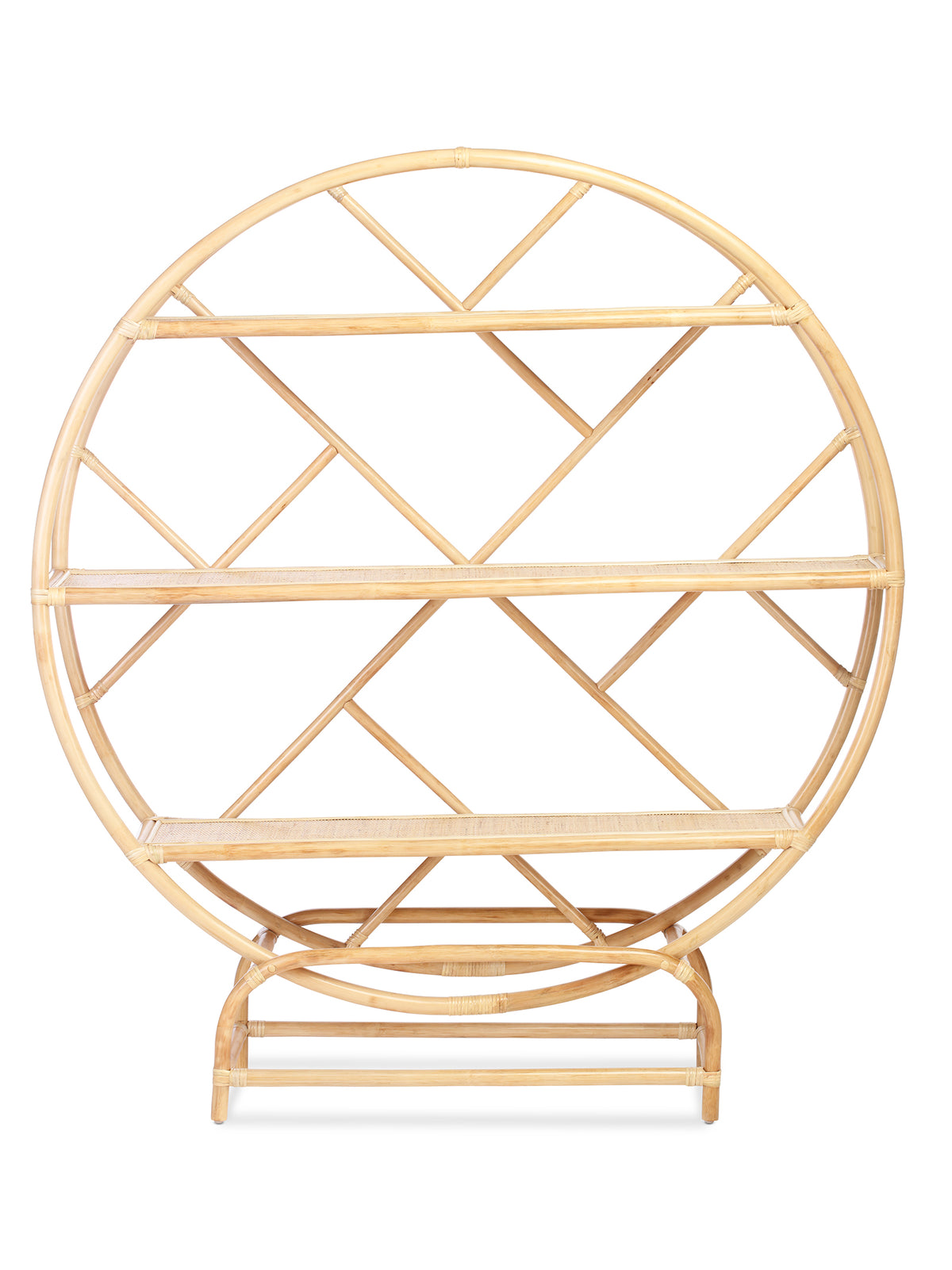 Large Natural Rattan Etagere