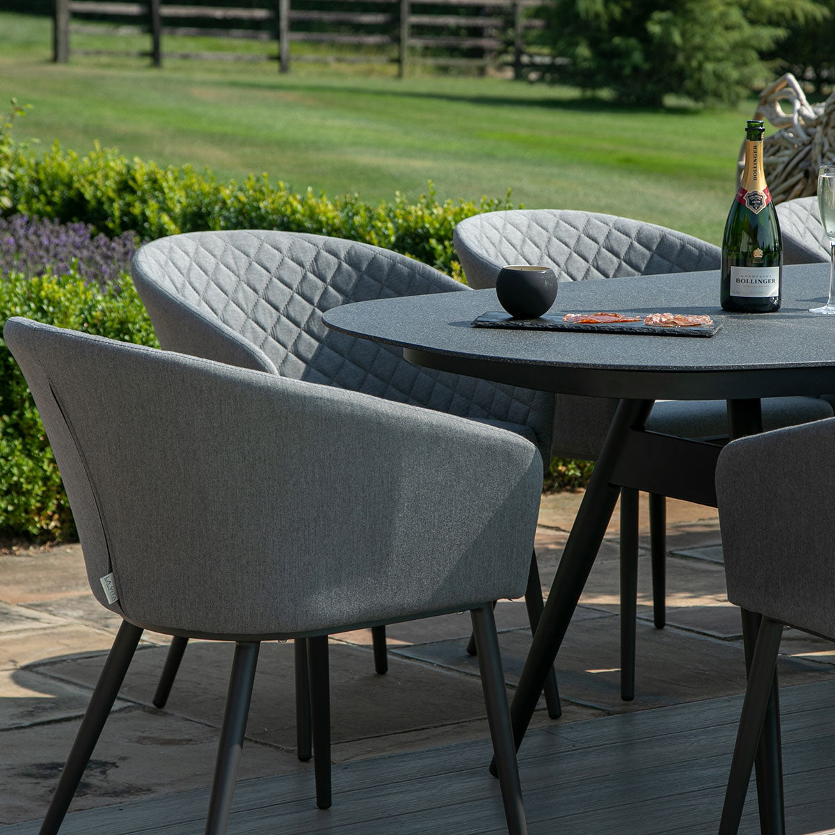 amalfi outdoor fabric 8 seat dining set with oval table all weather fabric