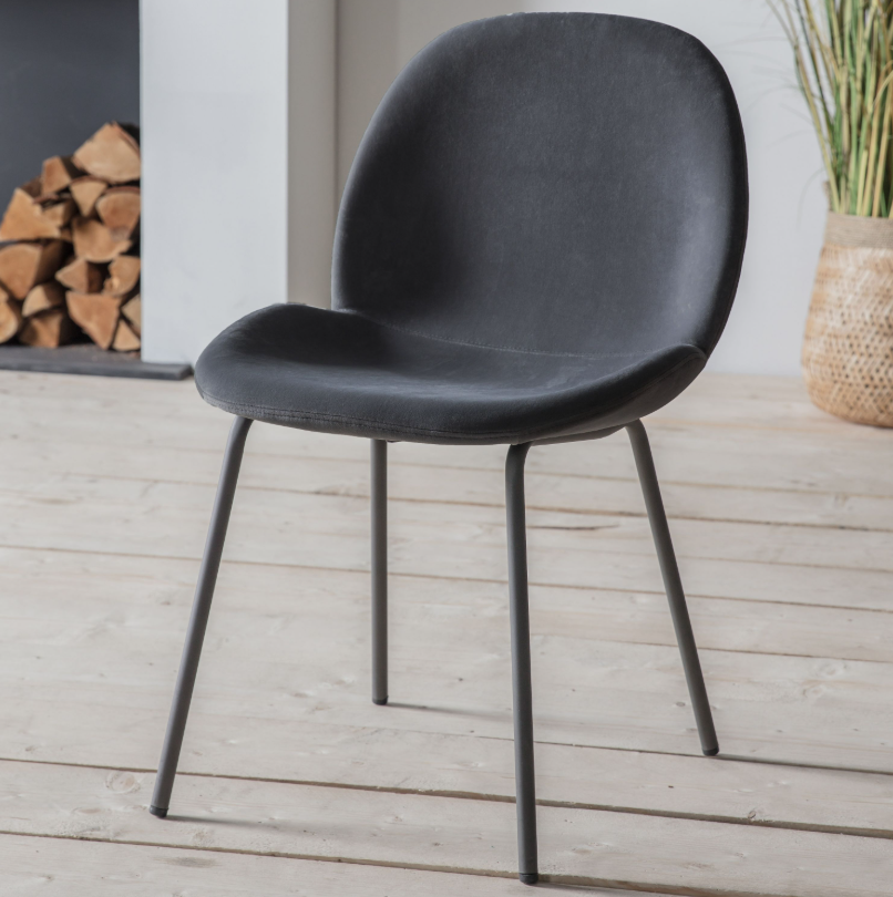 Flattino Dark Grey Dining Chair (pack of 2)