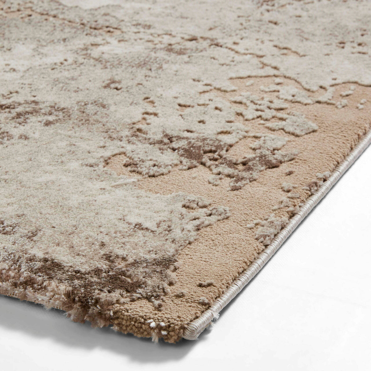 florence abstract rug in beige & silver (50032) 3 sizes available