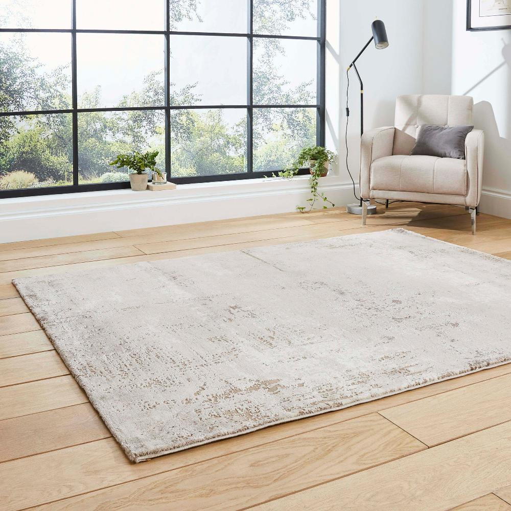 florence abstract rug in beige & silver (50034) 3 sizes available