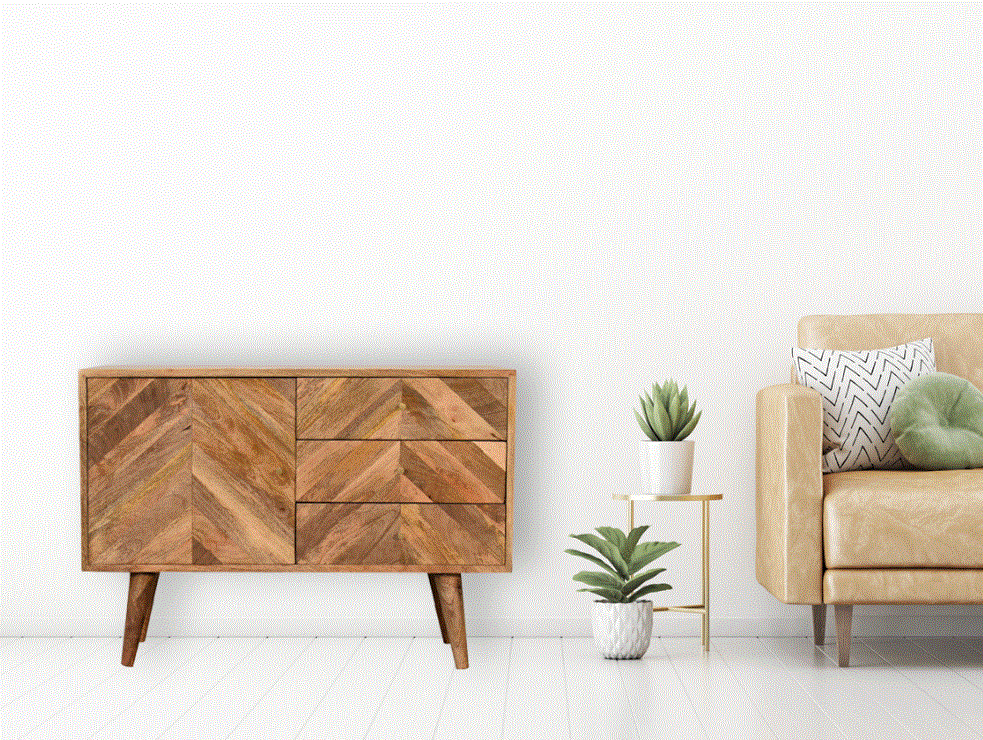 Muna Mango Wood Sideboard with Drawers