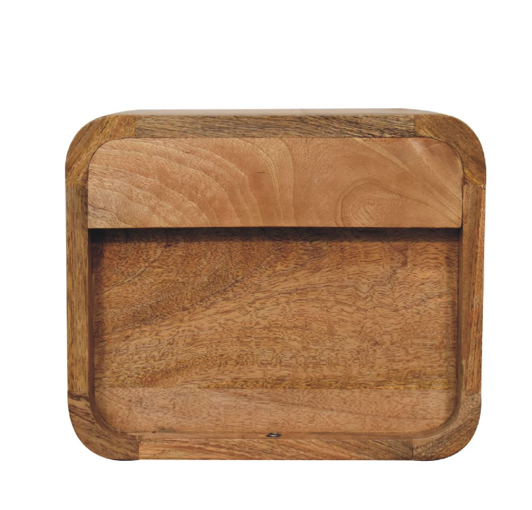 Wall Mounted Mini Curved Floating Bedside Table