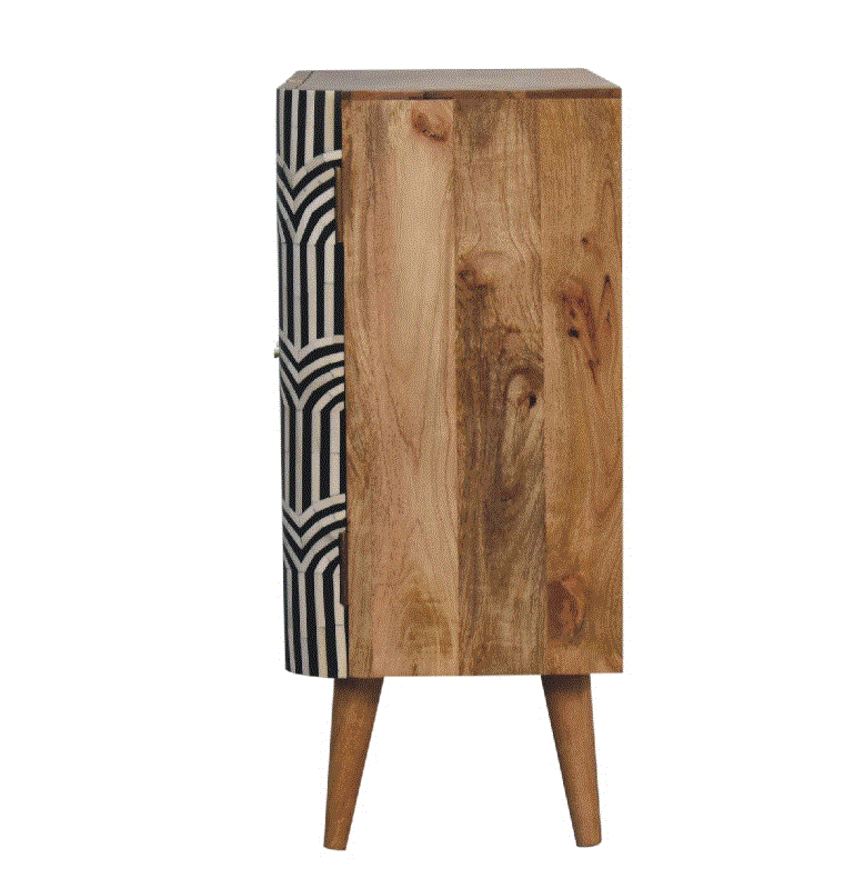 Edessa Mango Wood Bone Inlay 2 Door Sideboard Cabinet
