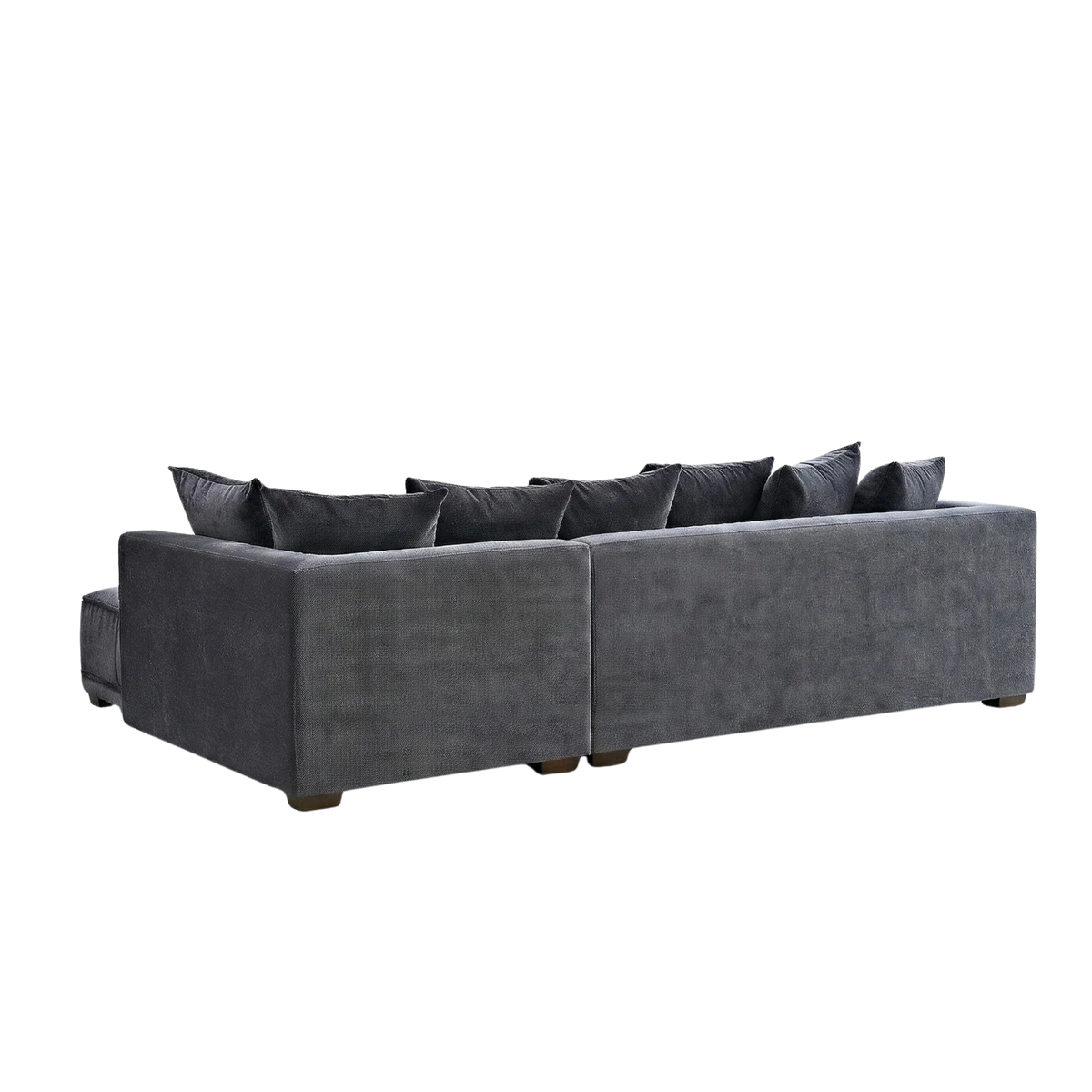 Galleria Corner Sofa in Steel Grey Velvet