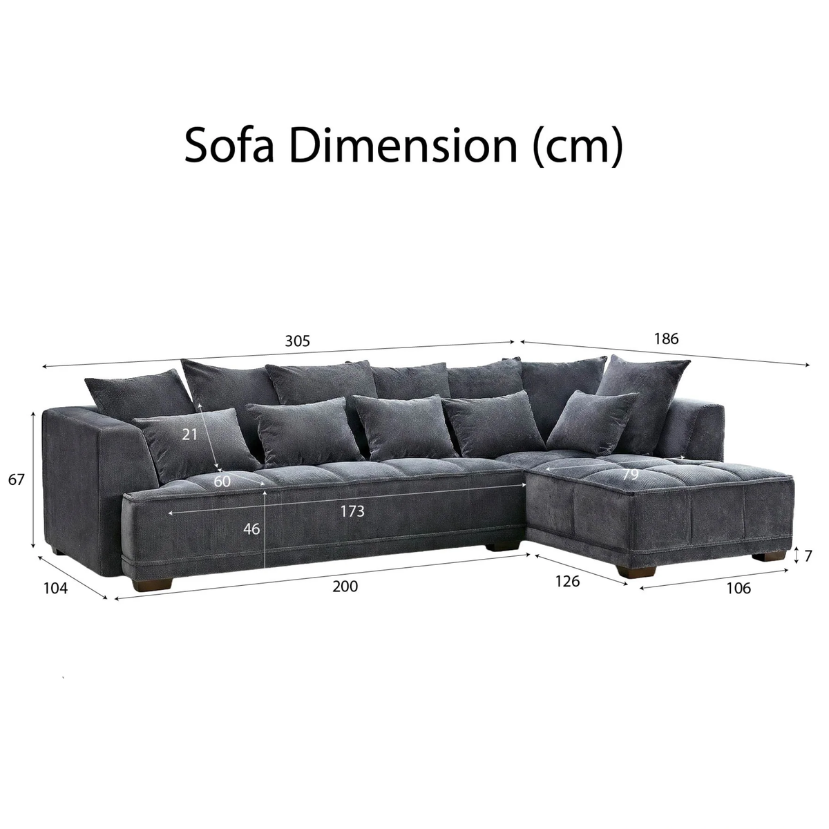 Galleria Corner Sofa in Steel Grey Velvet