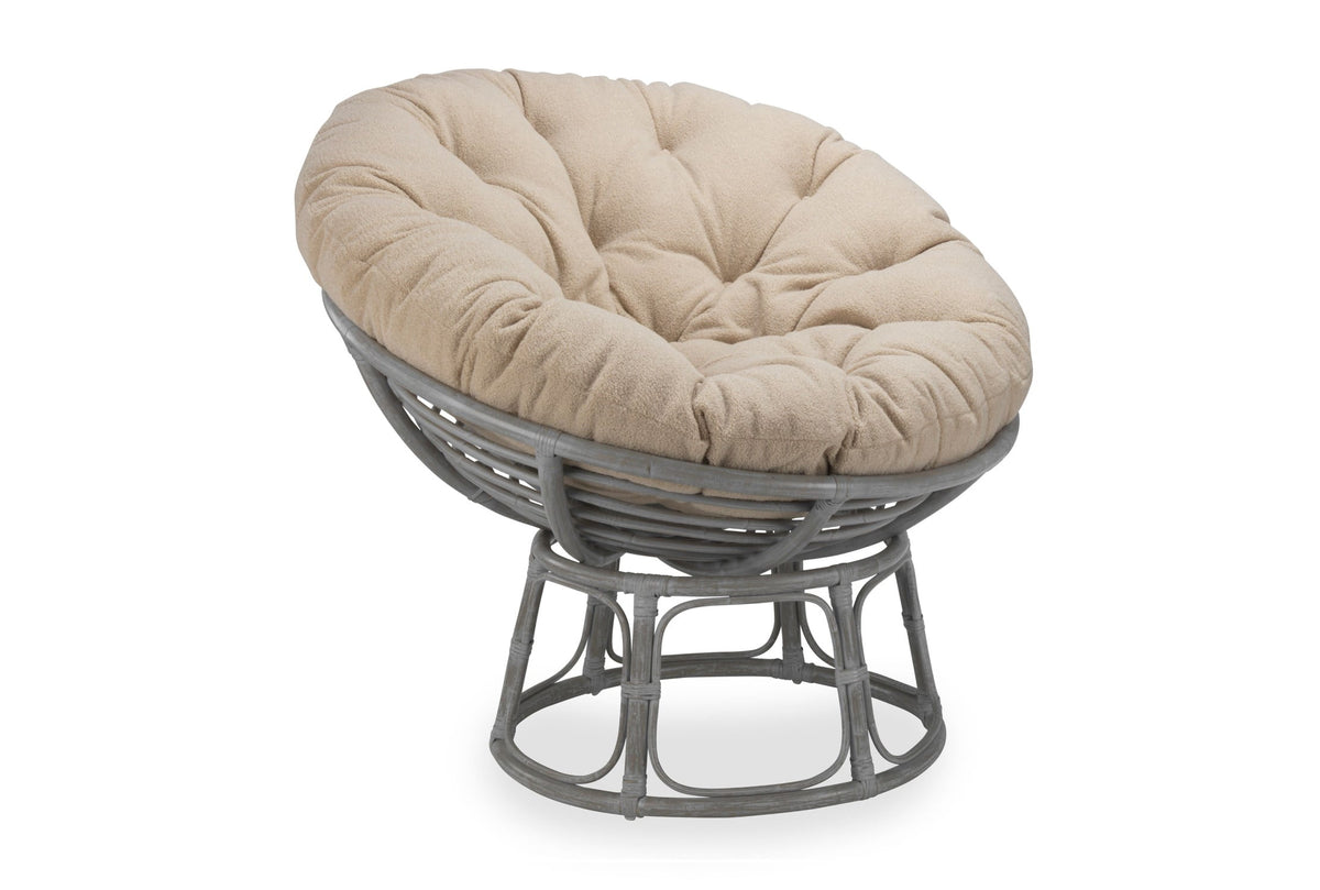 papasan grey chair in latte