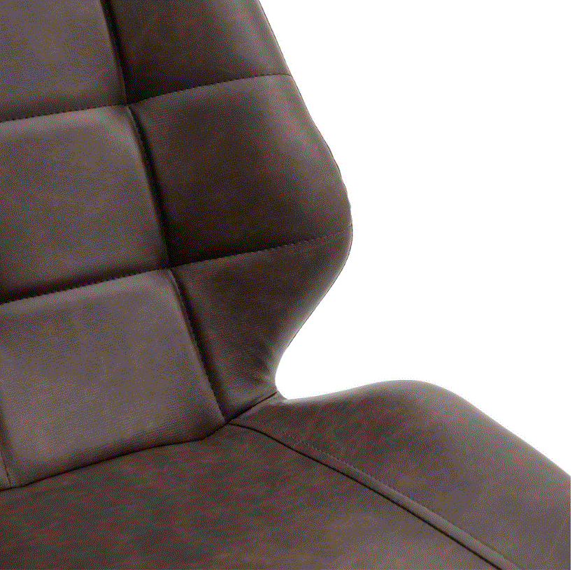 Marlow PU Brown Leather Dining Chair (set of 2)