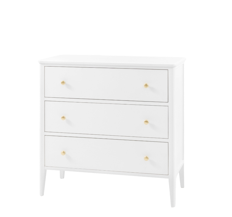 Accito White 3 Drawer Wooden Chest