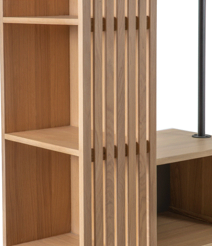 Okayino Oak Open Wardrobe